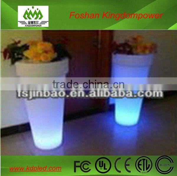 Home and garden decorative high quality shinning led plastic wedding planter