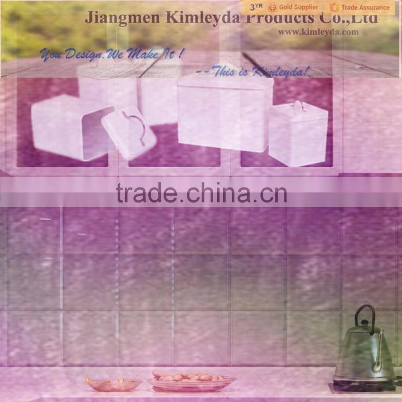 Metal bread bin set of 5 powder coating