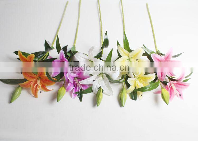 Best quality Artificial Lily Flowers Decorative Lily flowers for Decoration