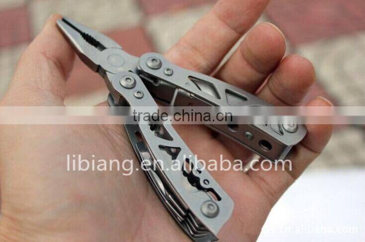 Stainless steel multi use mini folding pliers