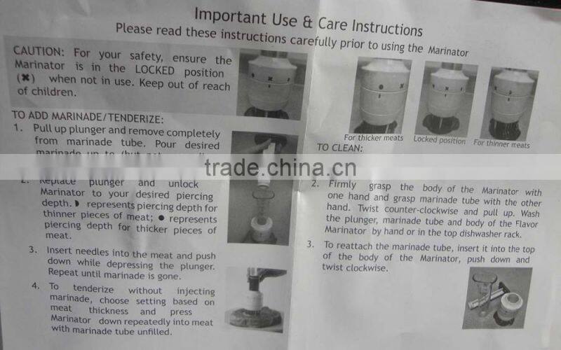 INJ- 111 meat tenderizer with syringe 2 in 1