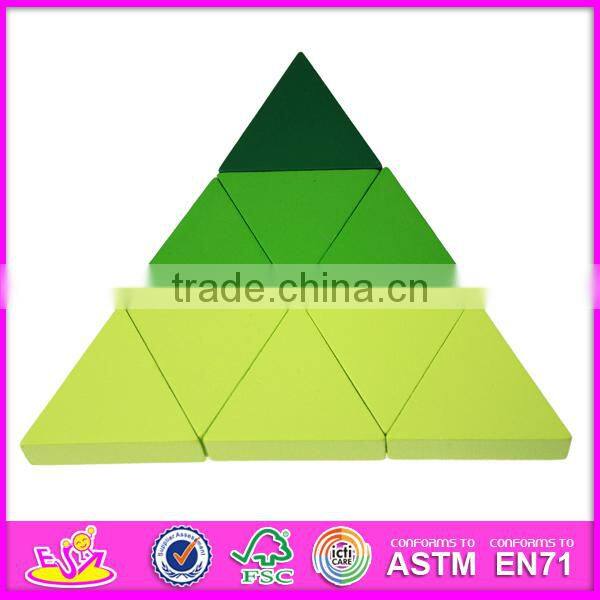 2017 Best design classic brain teaser wooden triangle puzzle for kids education W14A167