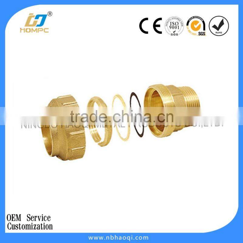 Gas Pipe Compression Fittings / male brass fittings