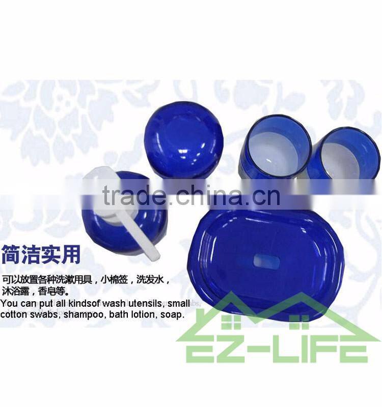 Best 5pcs High quality cool China blue and white Bathroom Accessory Sets