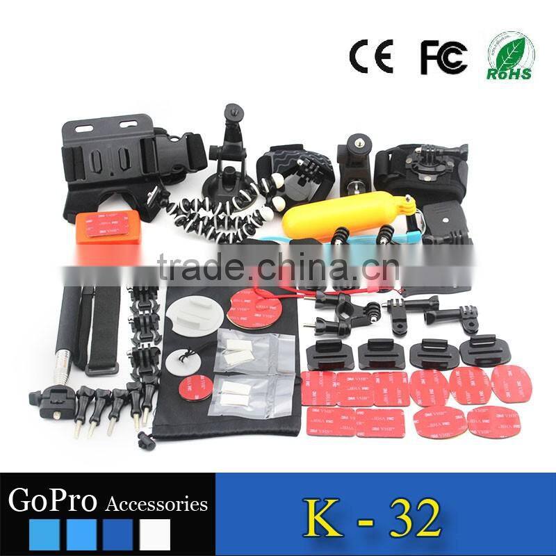 2016 hot selling products 52 in 1 kit used for gopros heros 4 accessories kit mount