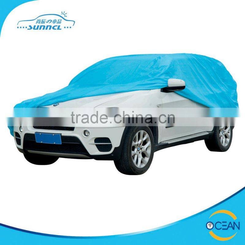 Waterproof folding garage fabric car cover, fabric peva retractable car cover, plastic car parking cover