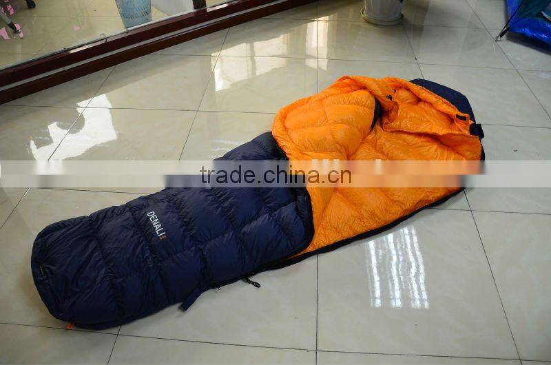 white goosedown stylish mummy sleeping bag