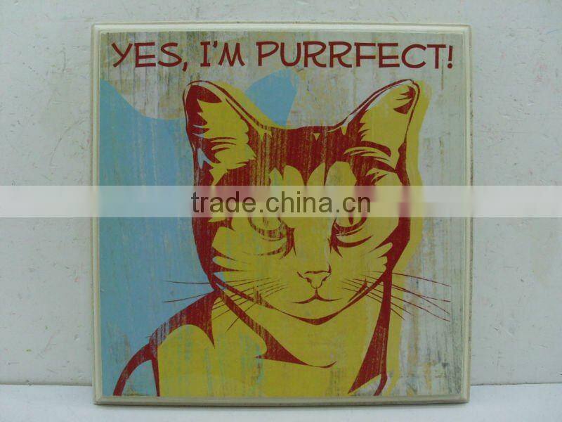 Good Sale 11''H Ourdoor Antique Metal Plate Sign for Garden Decoration