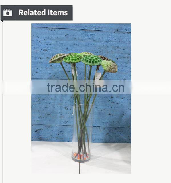 Real touch PU artificial flower accessory dried lotus leaves pond leaves