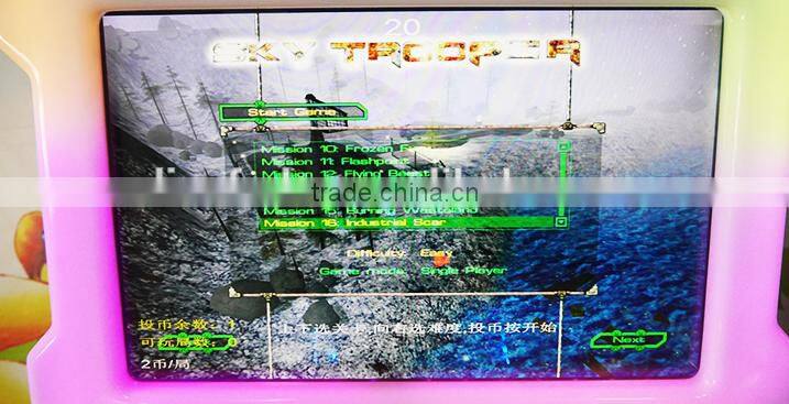 2017 DianFu kiddie ride amusement park fly and shooting game 3D airplane video game machine for sale