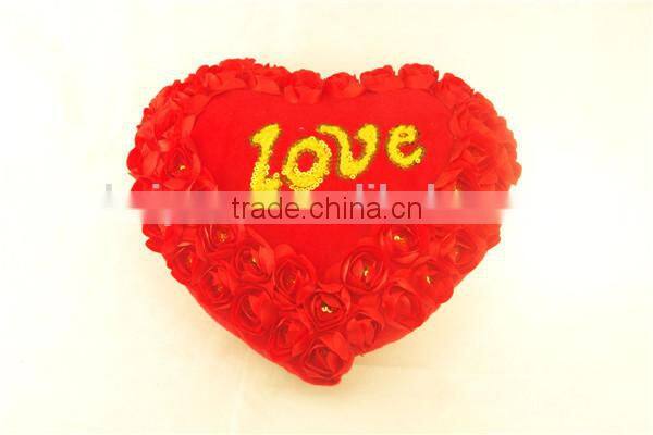 Red heart wedding decoration gift soft plush heart toy
