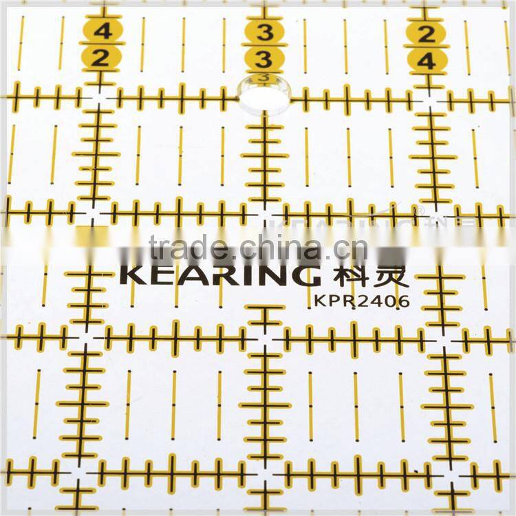 OEM Luxury quilting garment ruler, 24'' * 6'' acrylic Patchwork ruler for sewing quilting # KPR2406