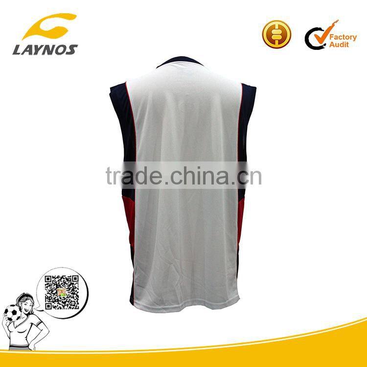 logo embroidered polyester fabric basketball shirts