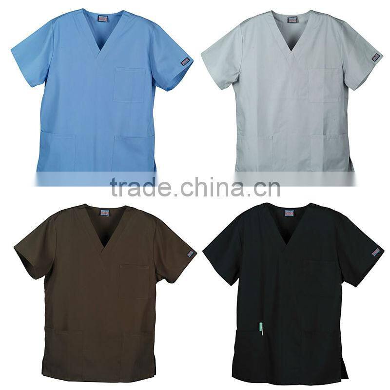 Wholesale 100% Cotton Medical Short Sleeve Unisex Green Surgical Gown