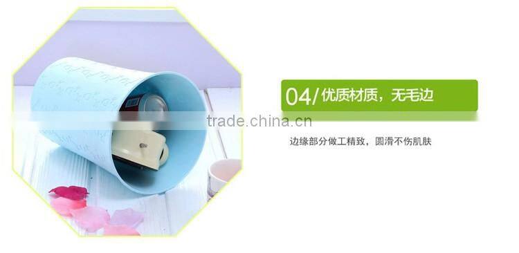 Plastic kichen waste bin office round blue and pink paper trash can