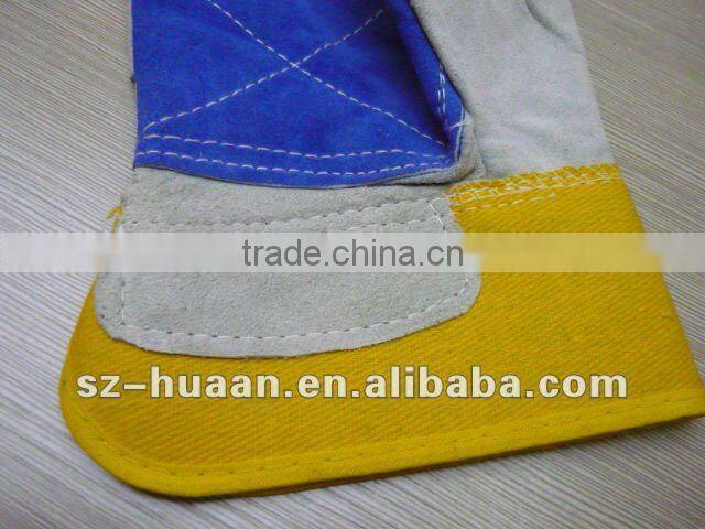 Leather hide welding glove, leather glove, working glove