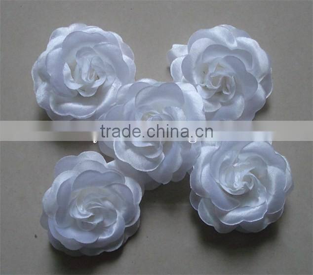 hot selling high qulity fashion cheap handmade decoative chiffon dot silk ribbon flowers for cloth
