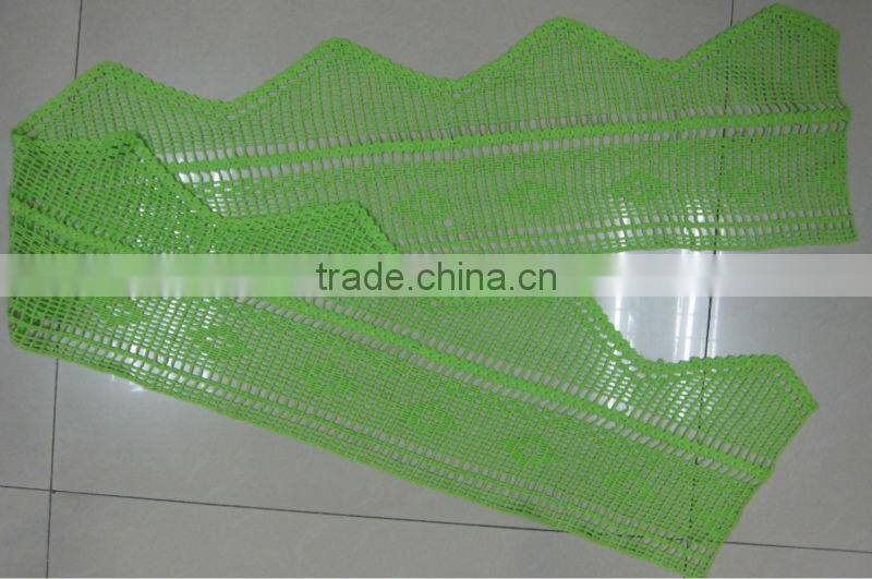 2014 dyeing cotton crochet knitted long scarf trim