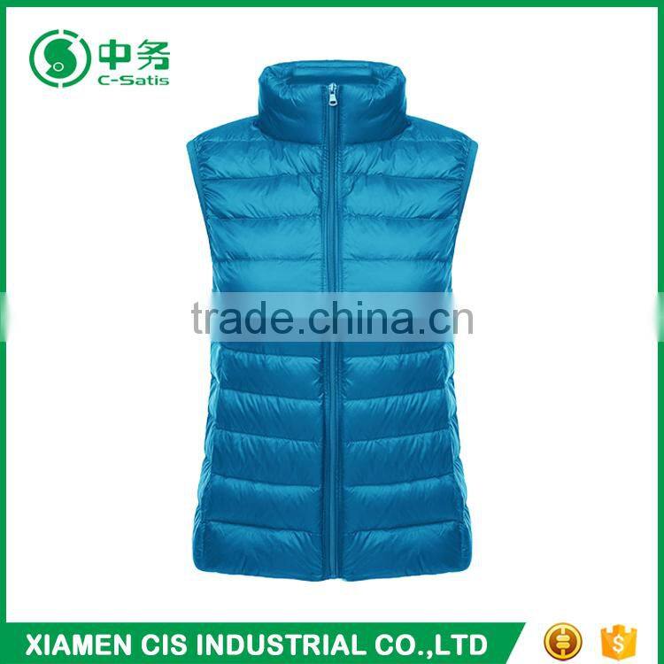 New Look Korean Style Winter Lightweight Slim Fit Lady Duck Down Vest for Sale
