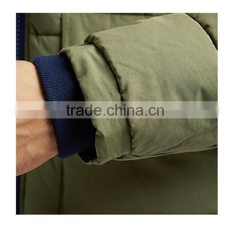 Hot Design Men'S Contrast Color Fashion Hoody Padded Quilting Jacket For Sale