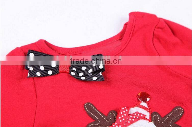 2015 Factory Direct Wholesale Kid Christmas Children's Boutique Ruffle Kid Clothes