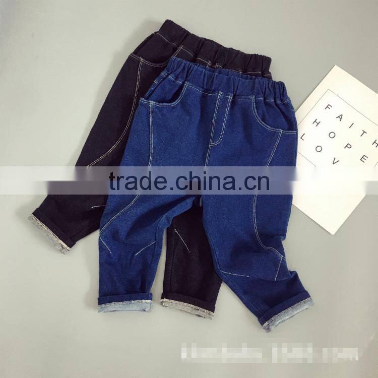 1-7 years New 2017 Wholesale Autumn Cotton Pockets Boys Girls Pants (pick size color)