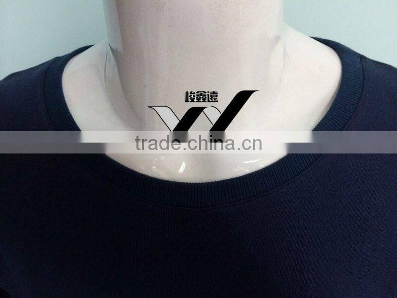 royal blue fashion new design long sleeve men hoodie sweatshirt without hood silk screen printing