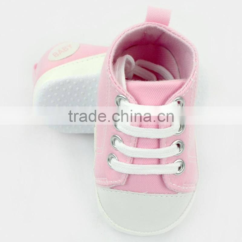 Stylish Pink Newborn Girls Crib Shoes Baby Shoes Toddlers Soft Shoes