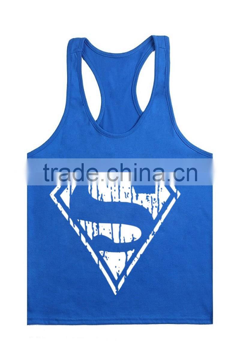 Superman Gym Singlets Mens Tank Tops Wholesale,Bodybuilding Equipment Fitness Men's Gym Stringer Tank Top Sports Clothes