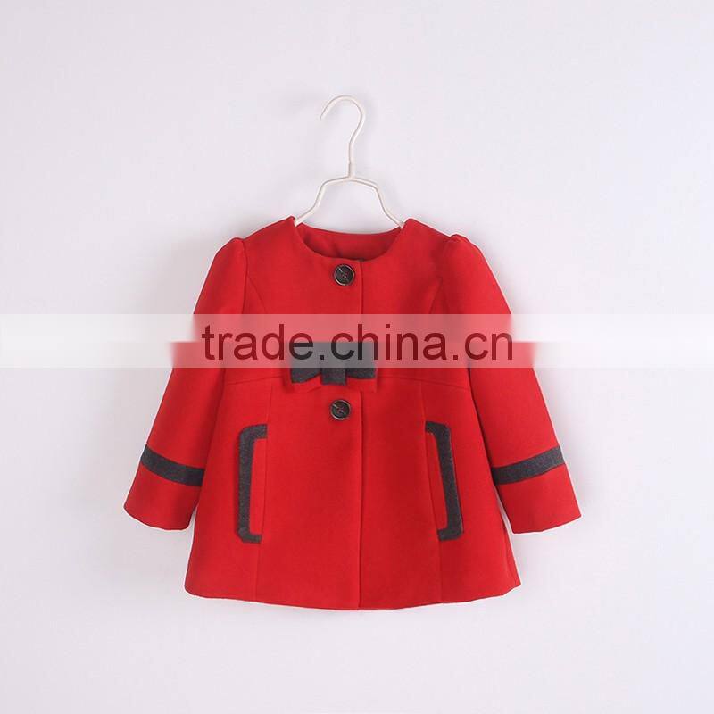 S16156A Hot Sale Old Fashioned Children Fancy Girls Woolen Coats