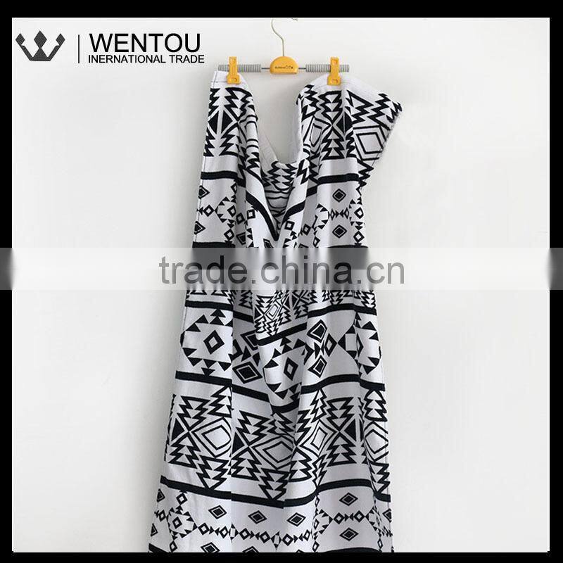 Unique Geometric Pattern Cotton Bath Towel