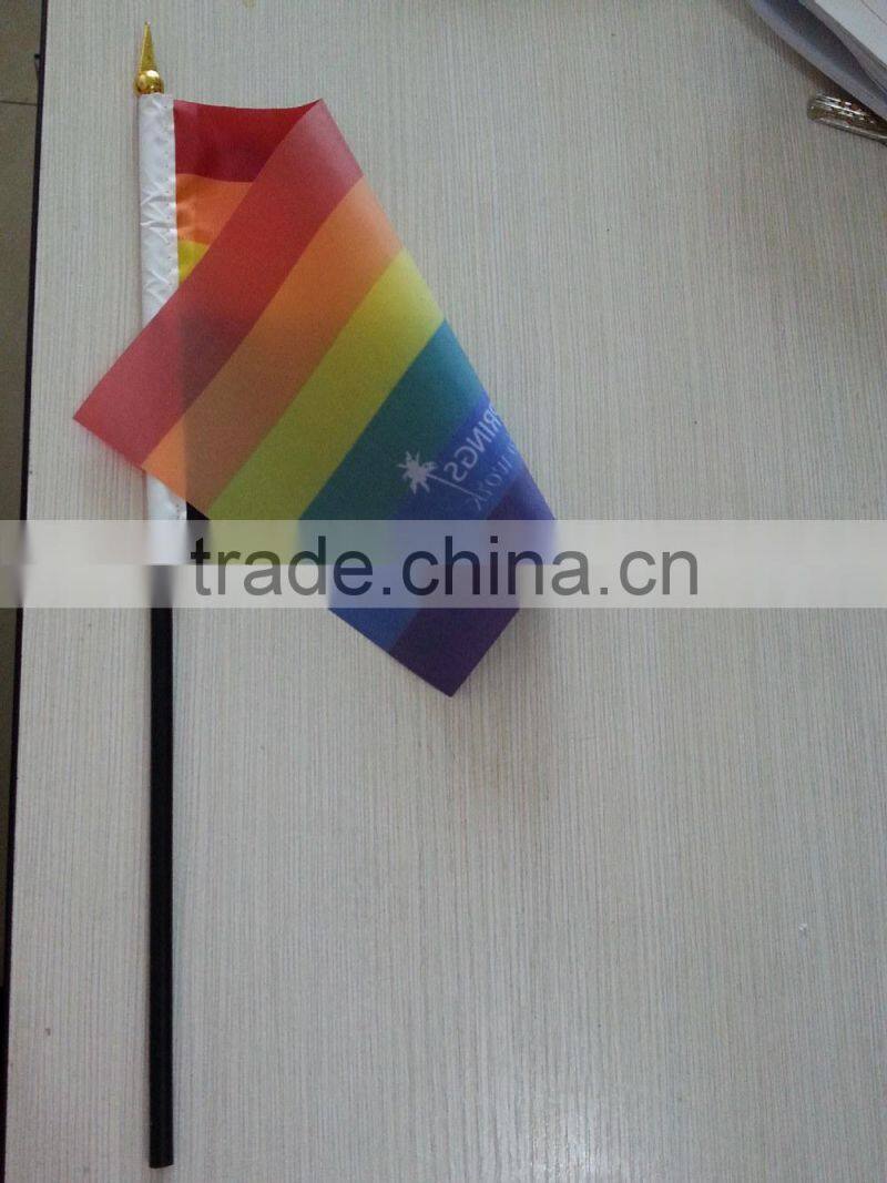 printed rainbow flag