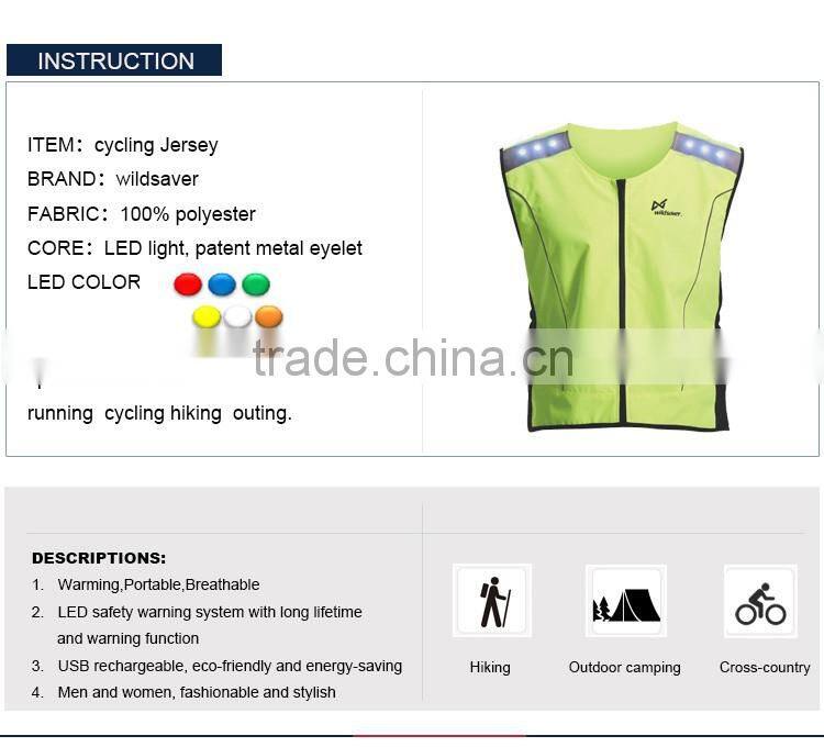 Flashing led safety running hiking climbing camping sports traffic vest