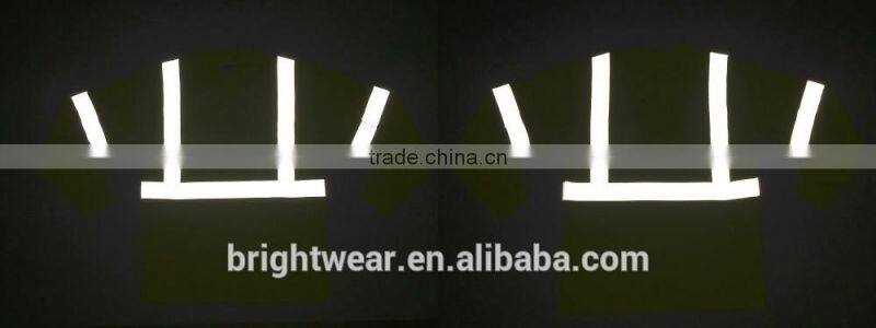 ANSI 107 high visibility long sleeve Chinastar sew-on tape breathable reflective tshirt