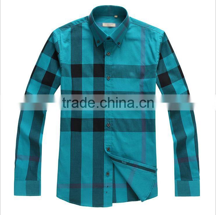 OEM latest fashion beautiful check pattern latest cotton shirt designs for men