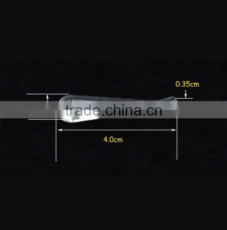 4.0*0.9*0.35cm Cheap U-shape Garment Accessory Transparent Plastic Clips for Packing