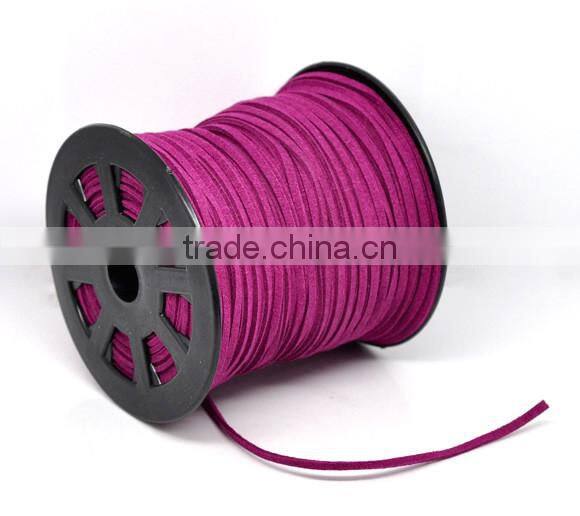 High Quality Fuchsia Velvet Necklace Cord for Pendants 2.5mm Wide