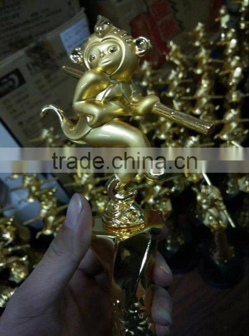 NEW Style High Quality Beautiful Gold plated Monkey With Crystal Base For business gift