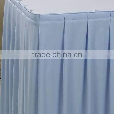 White polyester table skirting wedding fashion polyester table skirts