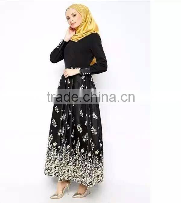 6 color chiffon muslim dress/ oyid six color muslim islamic fashionable abaya kaftan dresses/fancy dl islamic muslim dress