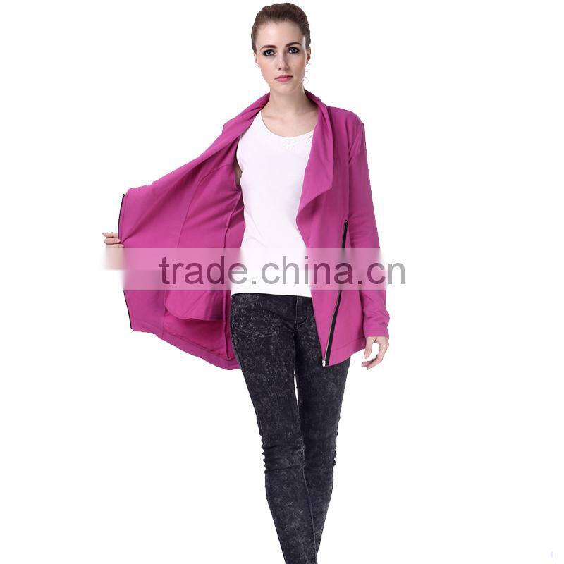 The new 2015 women's ms han edition cultivate one's morality big yards small suit coat long small suit