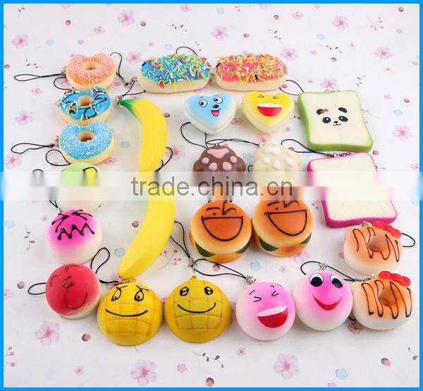 Stress relase squishy Kawaii toys 15pcs/set PU Soft squishy slow rising toys