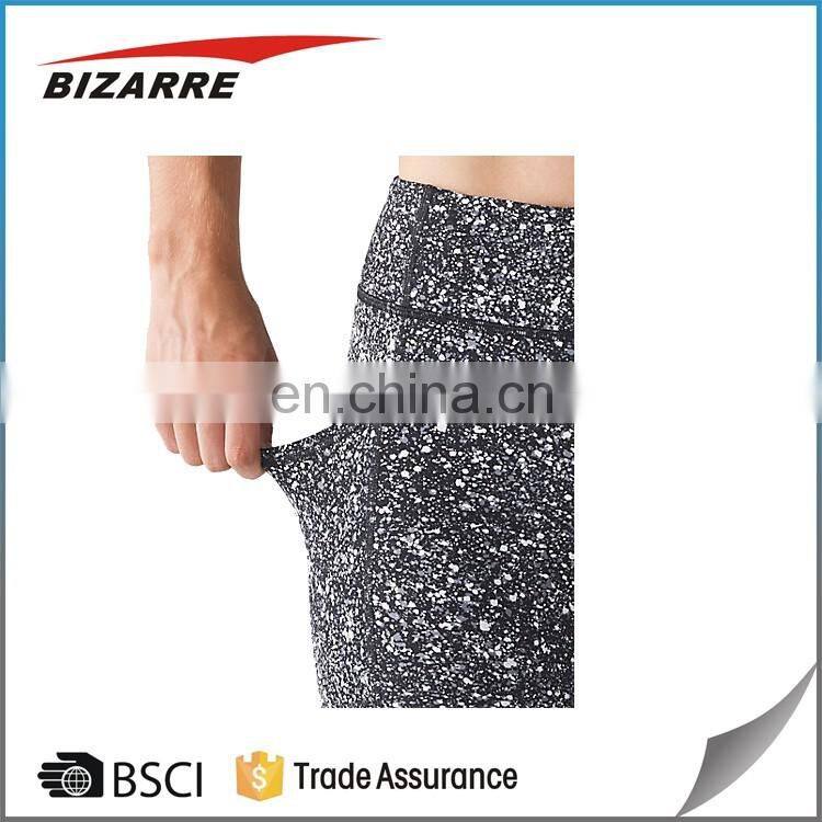 Women fashion poly/spandex dri fit mesh legging yoga pants