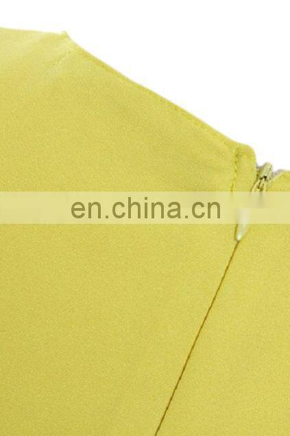 CHEFON Color Block Pleated Sleeveless modest casual dresses