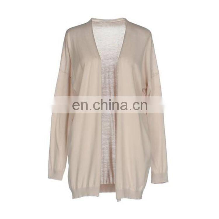 2017 latest design lady top as long sleeve cardigans for women made of wholesale silk fabric