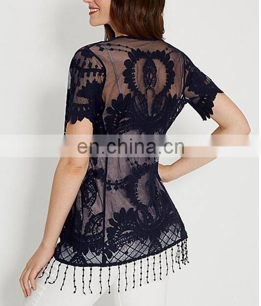 Guangzhou Wholesale Elegant women lace kimono