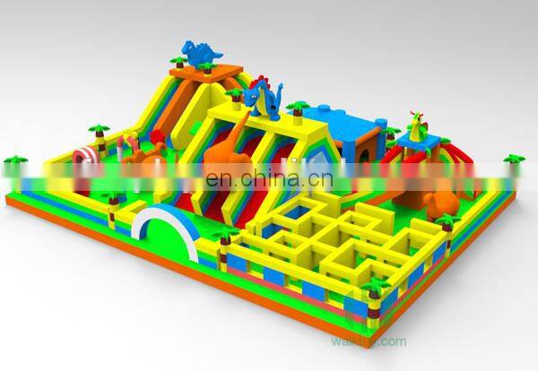 Dinosaur theme import from china inflatable amusement park games for sale