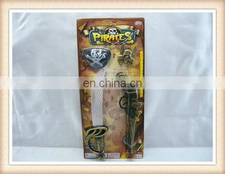 Kids Plastic Pirate play set sword telescope hook ring pirate toy