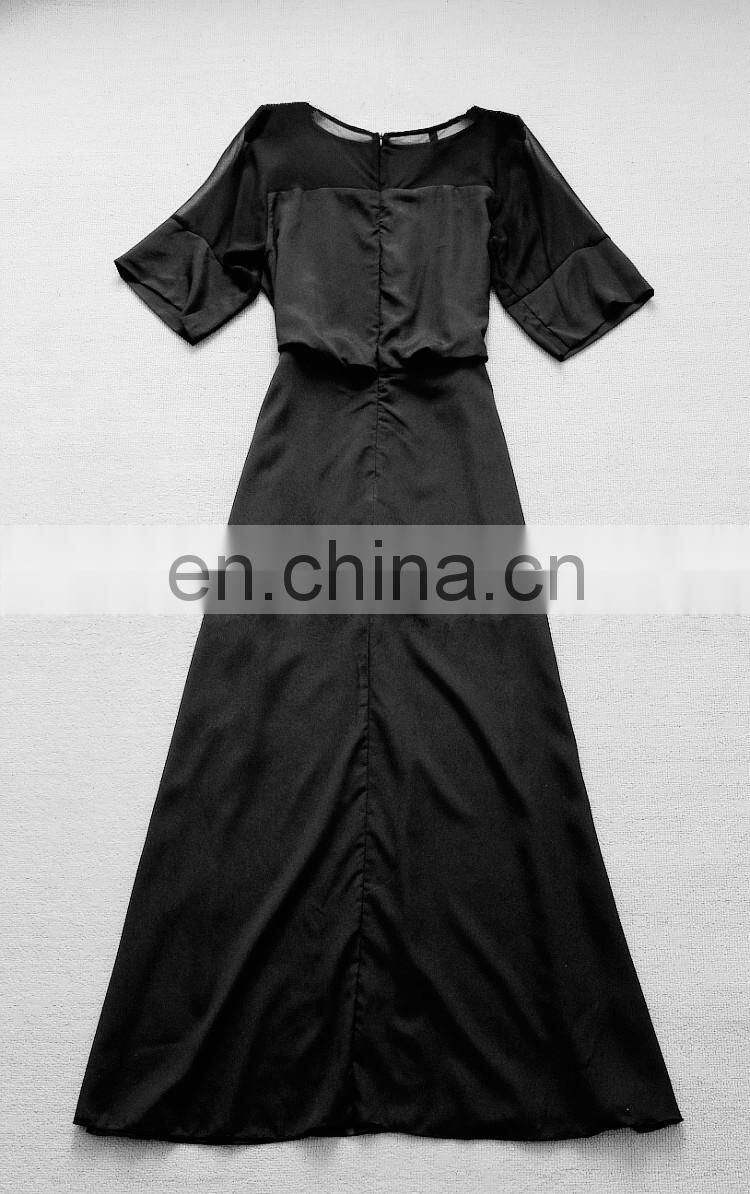 2015 lattest slim fishtail silk dress party dress designer one piece party dress girl party wear western dress