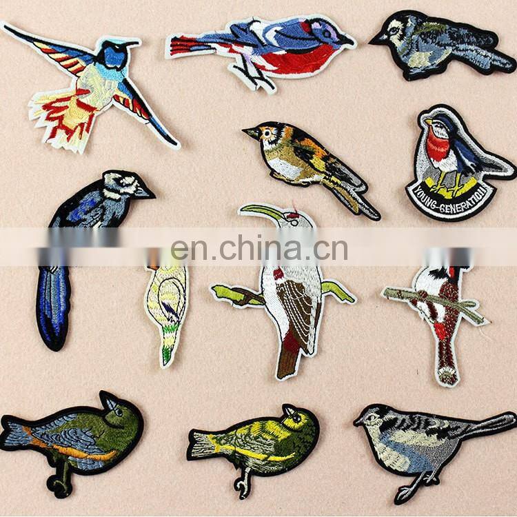 2017 DIY iron on/sew-on animal embroidery appliques with sequins/beads embroidered slim patch